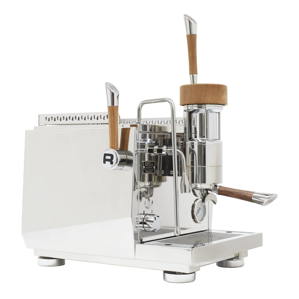 Rocket Espresso Epica Precision – machine espresso à levier, vue de trois quarts
