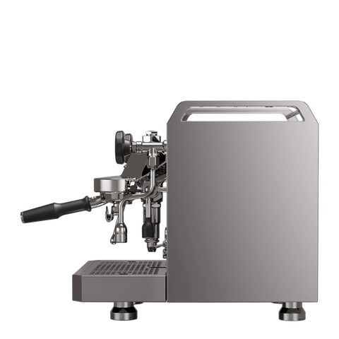Rocket Espresso Mozzafiato Fast V – finition chrome, vue de côté